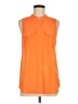 J.Crew Factory Store 100% Polyester Orange Sleeveless Blouse Size 6 - photo 1