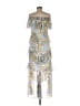 Badgley Mischka 100% Polyester Paisley Blue Cocktail Dress Size 10 - photo 2