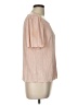 Ann Taylor 100% Polyester Pink Short Sleeve Blouse Size Lg Petite - photo 4