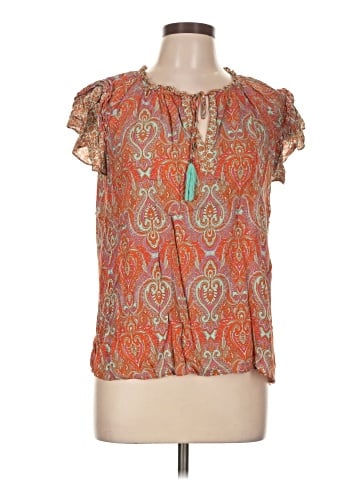 Rose + Olive Short Sleeve Blouse (view 1)