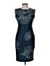 Calvin Klein Graphic Floral Blue Cocktail Dress Size 6 (petite) - photo 1