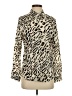 Beulah Style 100% Polyester Animal Print Ivory Long Sleeve Blouse Size S - photo 1