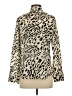 Beulah Style 100% Polyester Animal Print Ivory Long Sleeve Blouse Size S - photo 2