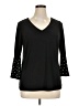 Roz & Ali Black 3/4 Sleeve Top Size 1X - photo 1