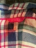 Joules 100% Viscose Plaid Blue Long Sleeve Button-Down Shirt Size 12 - photo 7