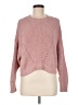 American Eagle Outfitters 100% Polyester Solid Pink Pullover Sweater Size M - photo 1