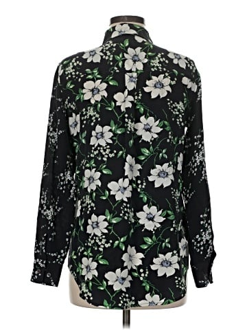 Equipment Long Sleeve Silk Top (view 2)