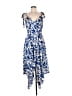 Alexis 100% Polyester Print Blue Casual Dress Size M - photo 1