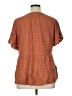 Umgee 100% Cotton Brown Short Sleeve Blouse Size XL - photo 2