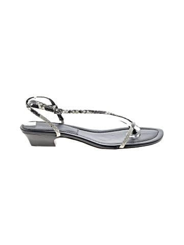 Madewell The Maycie Asymmetric T-Strap Sandal in Stamped Leather (view 1)
