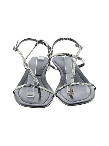 Madewell The Maycie Asymmetric T-Strap Sandal in Stamped Leather (view 2)