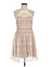 Self-Portrait 100% Polyester Ivory Cocktail Dress Size 8 - photo 1