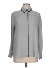 Ann Taylor LOFT 100% Polyester Houndstooth Gray Long Sleeve Blouse Size Lg Petite - photo 1