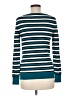 White House Black Market Stripes Teal Pullover Sweater Size M - photo 2