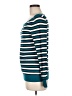 White House Black Market Stripes Teal Pullover Sweater Size M - photo 5