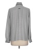 Ann Taylor LOFT 100% Polyester Houndstooth Gray Long Sleeve Blouse Size Lg Petite - photo 2