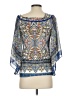 Analili 100% Polyester Blue 3/4 Sleeve T-Shirt Size XS - photo 2