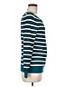 White House Black Market Stripes Teal Pullover Sweater Size M - photo 4