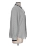 Ann Taylor LOFT 100% Polyester Houndstooth Gray Long Sleeve Blouse Size Lg Petite - photo 4