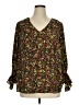 Vince Camuto 100% Polyester Brown 3/4 Sleeve Blouse Size 1X - photo 1