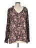 J.Jill 100% Rayon Paisley Pink Long Sleeve Blouse Size L - photo 1
