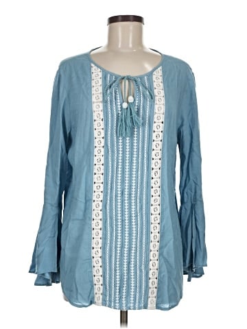 Karen Kane Long Sleeve Blouse (view 1)
