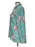Candie's 100% Polyester Floral Teal Long Sleeve Blouse Size L - photo 5