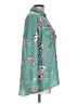 Candie's 100% Polyester Floral Teal Long Sleeve Blouse Size L - photo 4