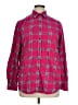 Lands' End 100% Cotton Plaid Pink Long Sleeve Button-Down Shirt Size 14 (tall) - photo 1