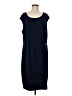 NY Collection Solid Blue Casual Dress One size - photo 1
