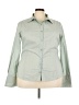 Doublju 100% Polyester Green Long Sleeve Blouse Size 3X - photo 1