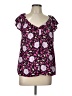 Ann Taylor 100% Polyester Pink Short Sleeve Blouse Size L - photo 1