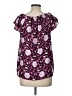 Ann Taylor 100% Polyester Pink Short Sleeve Blouse Size L - photo 2