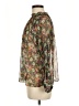 Zara Floral Brown 3/4 Sleeve Blouse Size M - photo 5