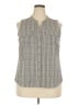 Croft & Barrow 100% Polyester Tweed Gray Sleeveless Blouse Size XXL - photo 1