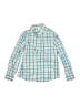 Crewcuts Checkered-gingham Green Long Sleeve Button-Down Shirt Size 12 - photo 1