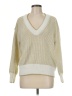 Nine West Metallic Ivory Pullover Sweater Size M - photo 1