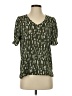Papermoon 100% Polyester Green Short Sleeve Blouse Size S - photo 1