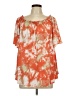 emerald Orange Short Sleeve Blouse Size L - photo 1
