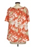 emerald Orange Short Sleeve Blouse Size L - photo 2