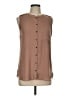 Bellatrix 100% Polyester Brown Sleeveless Blouse Size L - photo 1