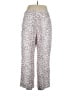 J.Crew Animal Print Gray Silver Linen Pants Size 14 - photo 2