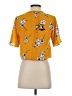 Sienna Sky 100% Polyester Yellow Short Sleeve Blouse Size S - photo 2