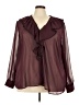 Torrid 100% Polyester Burgundy 3/4 Sleeve Blouse Size 3X Plus (3) - photo 1