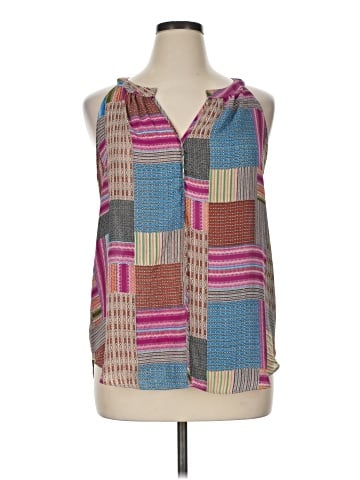 Rose + Olive Sleeveless Blouse (view 1)