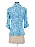 J. McLaughlin Print Blue 3/4 Sleeve Button-Down Shirt Size XS - photo 2