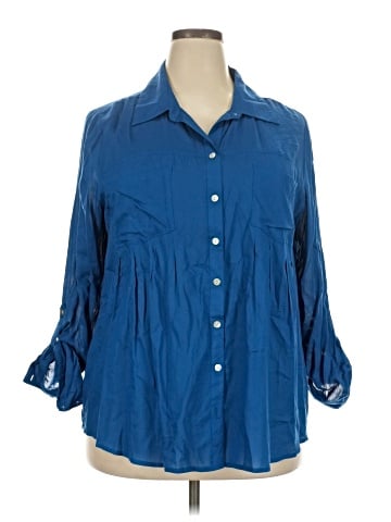 Style&Co 3/4 Sleeve Button-Down Shirt (view 1)