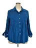 Style&Co 100% Rayon Blue 3/4 Sleeve Button-Down Shirt Size 2X - photo 1