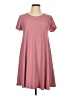 Derek Heart Solid Pink Casual Dress Size L - photo 1