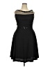 Patra Solid Black Cocktail Dress Size 18 - photo 1